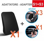 Case4Mask with N° 3 S1 Sticker Adapters  + N° 1 S3 Clip Adapter