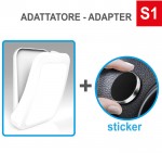 N° 100 Case4mask in colore pieno con N° 100 Adattatori con Adesivo S1