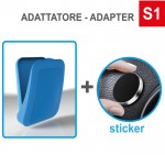 N° 100 Case4mask in colore pieno con N° 100 Adattatori con Adesivo S1