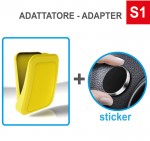 N° 100 Case4mask in colore pieno con N° 100 Adattatori con Adesivo S1