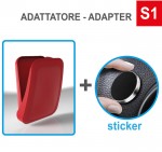 N° 100 Case4mask in colore pieno con N° 100 Adattatori con Adesivo S1