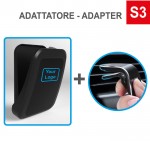 N° 500 Case4mask in volle Farbe mit N° 500 S3 Clip-Adapter + Tampondruck in 1 Farbe