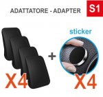 N° 4 Case4mask con N° 4 Adattatori con Adesivo S1