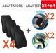 N° 4 Case4Mask con N° 2 Adattatori con Adesivo S1 + N° 2 Adattatori con Ventosa S4
